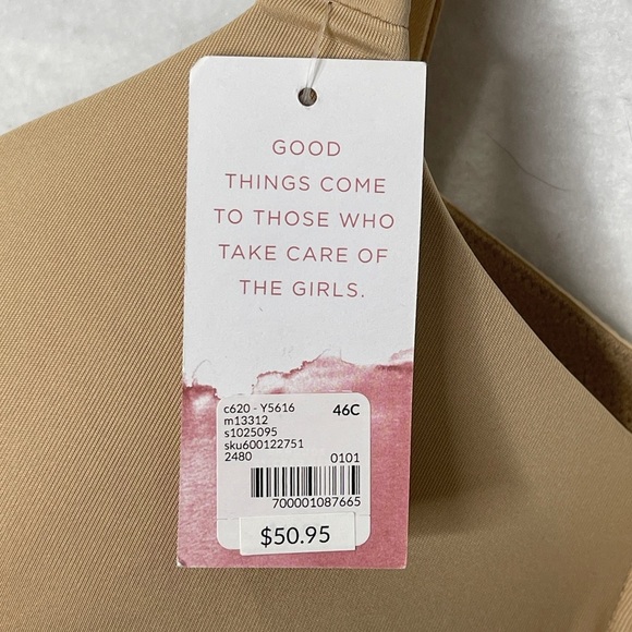 Cacique Boost Plunge Bra Nude Beige Size 46C - Picture 4 of 10